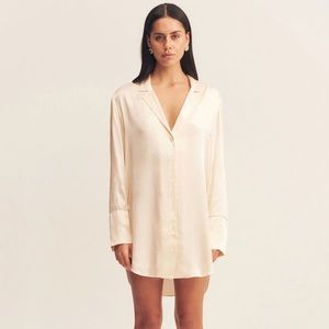 NWT Shona Joy La Lune lounge shirt dress S